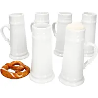 MamboCat 6er Set Fürsten-Krug mit Henkel 0,5 Liter konisch Keramik