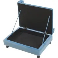 En.casa Hundesofa 'Salkonssad' Haustierbett mit Staufach 60 x 45 x 24 cm Samt Blau
