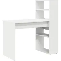vidaXL Schreibtisch mit Regal Weiß 113 x 54 x 120 cm Holzwerkstoff