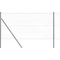 vidaXL Bodenmontierter Sechseckzaun 25 x 1,4 m PVC-beschichteter Stahl