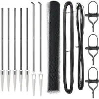 vidaXL Sechseckzaun mit Pfosten 10 x 1,4 m PVC-beschichteter Stahl