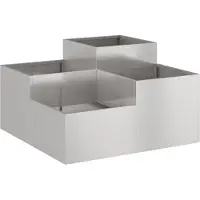 vidaXL Gartenblumentopf Silber 80 x 80 x 48 cm Edelstahl