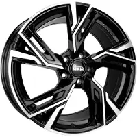 Mam 16 Zoll Alufelge RS5 16"x7.00" 5x100 PCD ET38 63.4mm Felge Schwarz FRONT Poliert