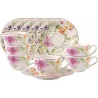 Villeroy & Boch Mariefleur Basic Frühstückstassen mit Untertassen