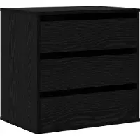 vidaXL Schubladenschrank 3-Schublade Schwarz 61 x 41 x 58 cm