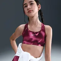Nike Pro Swoosh Sport-BH Mädchen 634 - sweet beet/white S (128-137 cm)