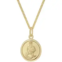 Trendor 28468-02 Kinder Sternzeichen Wassermann Gold 333 mit vergoldeter Kette