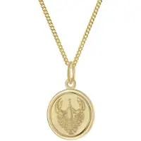 Trendor 28468-07 Kinder Sternzeichen Krebs Gold 333 mit vergoldeter Kette
