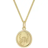 Trendor 28468-11 Kinder Sternzeichen Skorpion Gold 333 mit vergoldeter Kette