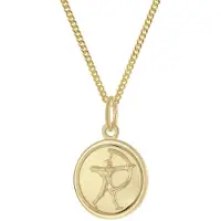 Trendor 28468-12 Kinder Sternzeichen Schütze Gold 333 mit vergoldeter Kette