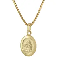 Trendor 28466 Kinder-Anhänger Gold 333 Schutzengel an vergoldeter Silberkette