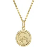 Trendor 28468-01 Kinder Sternzeichen Steinbock Gold 333 mit vergoldeter Kette
