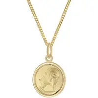 Trendor 28468-04 Kinder Sternzeichen Widder Gold 333 mit vergoldeter Kette