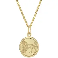 Trendor 28468-08 Kinder Sternzeichen Löwe Gold 333 mit vergoldeter Kette