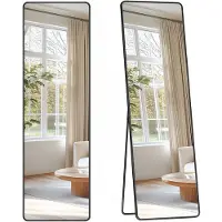 Songmics Rechteckiger Ganzkörperspiegel 150 x 40 cm tintenschwarz LFM034B01
