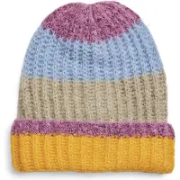 Pieces Fröhliche Streifen-Beanie für Herbst/Winter von , Größe UNICA