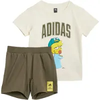 Adidas Sportswear The Simpsons T-shirt Set Cream White Größe: 98 | Sportbekleidung Outlet | kids | Weiß