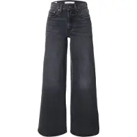 Levi's für Damen. 0039B-0000 Jeans 728 mit weitem Bein und hohem Bund schwarz (25/30), Lässig, Baumwolle, Denim