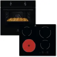 Electrolux ELXB1K (KOHLH00BK + LRR6430CK) Backofenset 7Heizarten AquaClean Elektrokochfeld 60cm rahmenlos