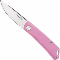 Real Steel Luna Lite 7040 Satin D2, Pink G10, Taschenmesser