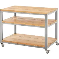 Diamond Garden Piazza Beistelltisch 100x60 cm Edelstahl/Recycled Teak