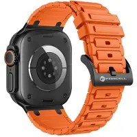 Forcell Strap F-DESIGN FA06 silicone strap for APPLE Watch 42 / 44 / 45 / 49 mm orange