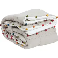 Vivaraise Einfarbige Bettdecke Gastounet 160 X 160 multico 160 x 160 cm