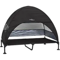 vidaXL Hochgelegtes Hundebett Schwarz 127 x 81 x 108 cm