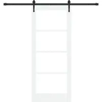 vidaXL Schiebetür 83 x 202 cm Massivholz Kiefer und Glas