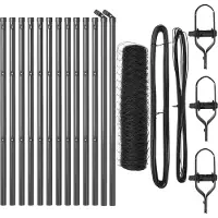 vidaXL Bodenmontierter Sechseckzaun 25 x 0,8 m PVC-beschichteter Stahl