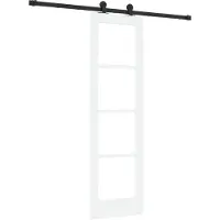 vidaXL Schiebetür ORKDAL Weiß und Schwarz 61 x 198,5 cm