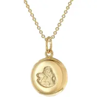 Trendor 28582 Kinder Engel-Anhänger Gold 333/8K Mit Vergoldeter Silberkette