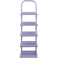 En.casa Kinderschuhregal Poytya Stahl 96x30x27 cm Lila