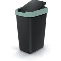 Prosperplast Odpadkový ko COMPACTA Q FLAP - objem: 12 l, barva: popelavá se svtle lutým víkem