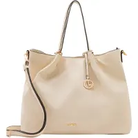 L.credi Schultertasche Umhängetasche Ebony Shopper Creme