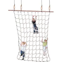 Sport-Thieme Kletternetz für Turnringe, Spinnfaser Natur, 3,5 m