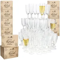 MamboCat 120er Set Royal Sektgläser geeicht 0,1L Champagner-Glas klare Sektflöte Party