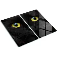 Tulup Herdabdeckplatte SET aus 2 Stück 30x52 cm Schneidebrett Glas Schutzplatte Küchenutensilien Katzenaugen