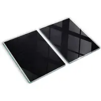 Tulup Herdabdeckplatte SET aus 2 Stück 40x52 cm Schneidebrett aus Glas Küchenutensilien Spritzschutz Anschlagtafel