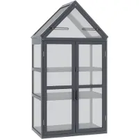 Outsunny Gewächshaus in Grau 70,5L x 42B x 132H cm | Gr.: onesize