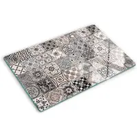 Tulup Herdabdeckplatte 80x52 cm Schneidebrett aus Glas Schutzplatte Spritzschutz Abdeckung Keramikfliesen