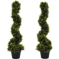 Outsunny Künstlicher Zedernbaum-18L x 18B x 90H cm-Grün | Gr.: onesize