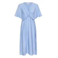 Kaffe Midikleid "Damen Kleid KAjasmin", Damen, Gr. 38, N-Gr, blau (placid blau cc), Obermaterial: 83% Viskose CV. 17% Polyamid PA., Kleider Midikleid