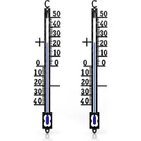 Bearware Analoges Thermometer aus Metall, wetterfest, Aussenwetterstation, Messbereich -40° bis +50° C
