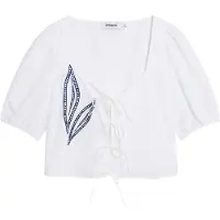 Desigual Damenbluse mit dekorativem Verschluss