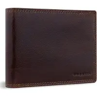 Bugatti Leder Geldbörse Savona Wallet With Flap 7CC Brown dunkelbraun
