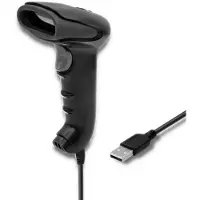 Qoltec 50868 Wireless Laser Scanner 1d 2d Black Barcodescanner