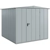 Hörmann , Metall-Gerätehaus Berry Modern mit Satteldach Typ 2, 259 x 248 cm, fenstergrau, 6,4 m², 1-flüglige Tür
