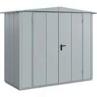Hörmann , Metall-Gerätehaus Berry Modern mit Satteldach Typ 1, 259 x 121 cm, fenstergrau, 3,1 m², 2-flüglige Tür