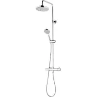 Schulte Duschsystem 'Rain III Modern' mit Thermostat, rund, 110 cm